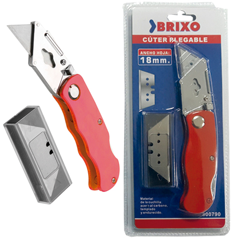 CUTTER NAVAJA METALICO PLEGABLE 6 HOJAS