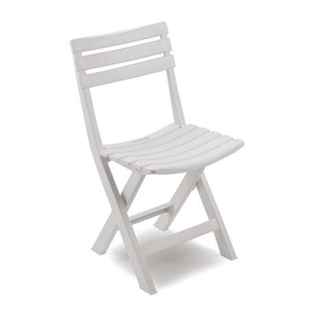 SILLA JARDIN RESINA PLEGABLE BLANCA BIRKI