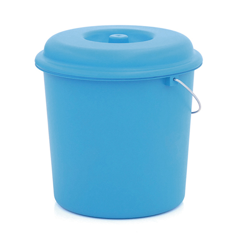 CUBO BASURA PLASTICO CON TAPA NATURE  REF.6422L