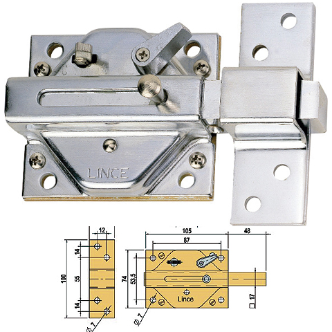 CERROJO LINCE 3930-105MM
