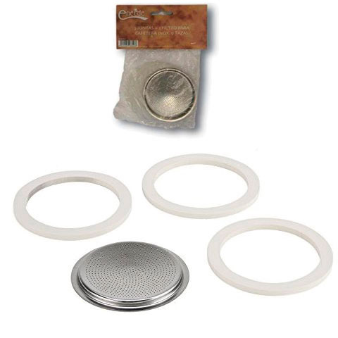 JUNTA CAFETERA INOX BLISTER 3 JUNTAS+1 FILTRO