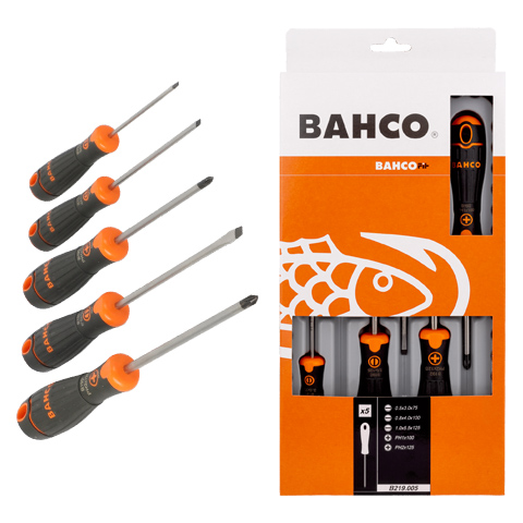 JUEGO DESTORNILLADORES BAHCO-FIT 5 PIEZAS