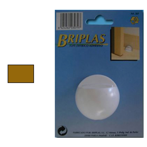 TOPE PUERTA ADHESIVO MEDIA LUNA MARRON REF.307