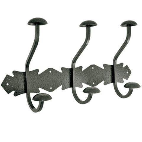 COLGADOR CASTELLANO NEGRO DOBLE TRES PERCHAS 943