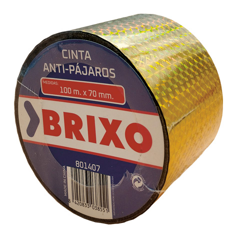 CINTA ESPANTAPAJAROS BICOLOR PLATA/ORO