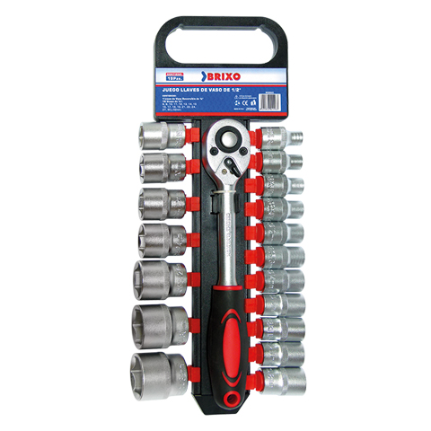 JUEGO LLAVES VASO 1/2"-19 PIEZAS