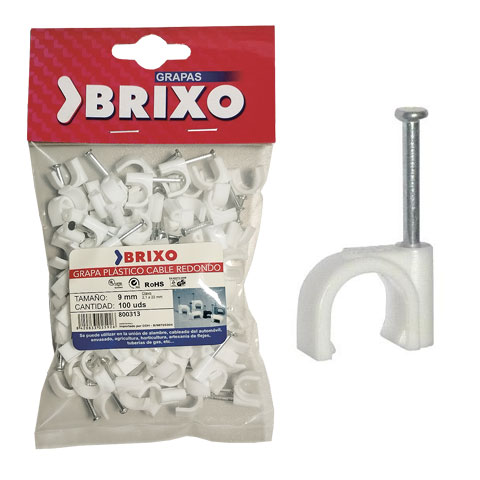 GRAPA PLASTICO CABLE REDONDO