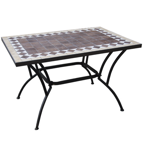 MESA JARDIN PIEDRA/FORJA RECTANGULAR ALHAMBRA