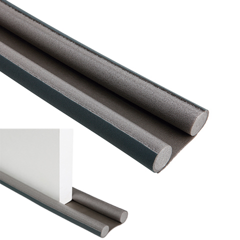 BURLETE BAJO PUERTA CAUCHO DOBLE RULO GRIS 95 CM