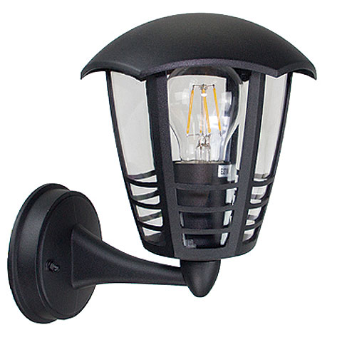 FAROL 6 CARAS PARED BRAZO BAJO ADELFA ALUMINIO NEGRO