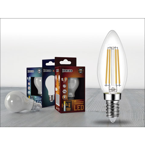 BOMBILLA LED FILAMENTO VELA LUZ BLANCA 4000K  E-14