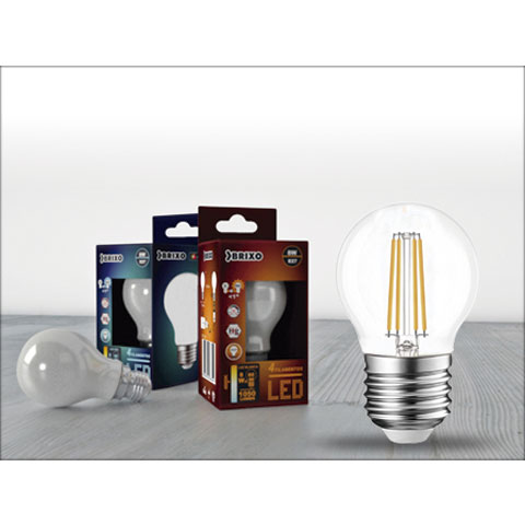 BOMBILLA LED FILAMENTO ESFERICA LUZ FRIA 6500K E-27