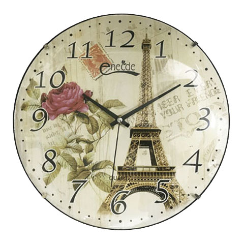 RELOJ PARED CLASSIC 30 CM TORRE EIFFEL