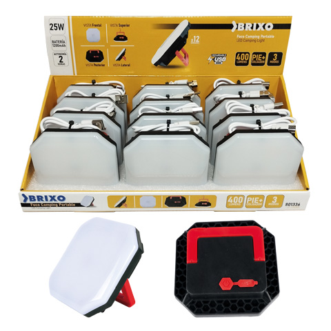 FOCO PORTABLE RECARGABLE 25W (EXP 12UD) BRIXO