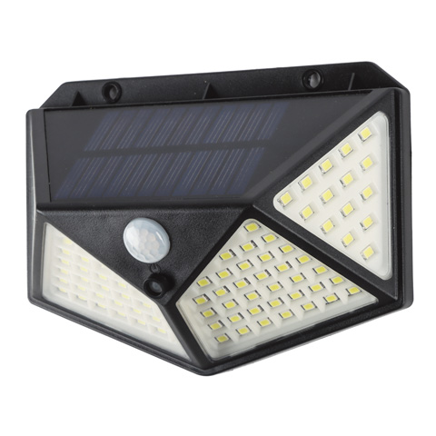 FAROL SOLAR PARED 100 LED C/SENSOR BRIXO