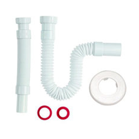 TUBO SIFON EXTENSIBLE 30-72CM C/TUERCA 1-1/2 BRIXO