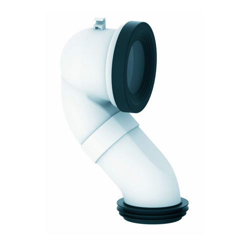 MANGUITO CONEXION INODORO ACODADO 45º BRIXO