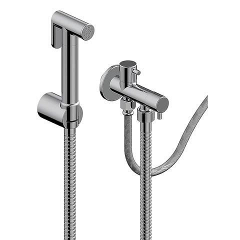 CONJUNTO HIGIENICO DUCHA-BIDET INOX. LLAVE DOBLE BRIXO