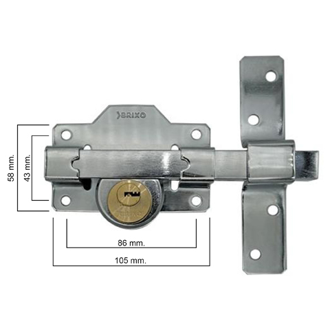 CERROJO BRIXO SEGURIDAD CS-170/LL 170MM NIQUELADO