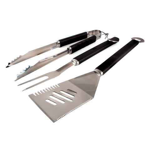 SET BARBACOA 3 PIEZAS INOX MANGO PP GARDEN DE LUXE