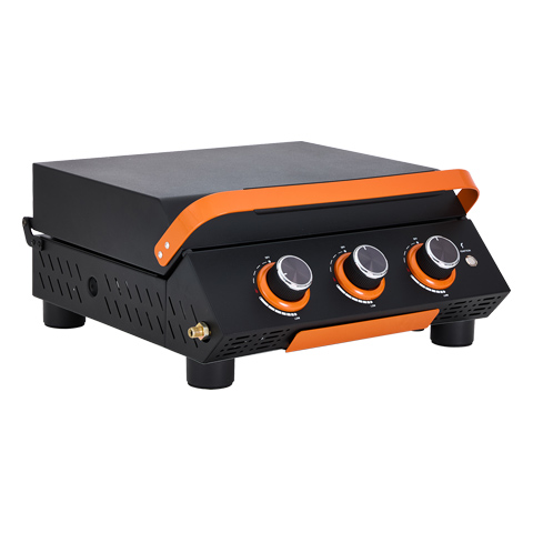 PLANCHA COCINA BUTANO ACERO ESMALTADO 3 QUEMADORES C/TAPA GARDEN DE LUXE