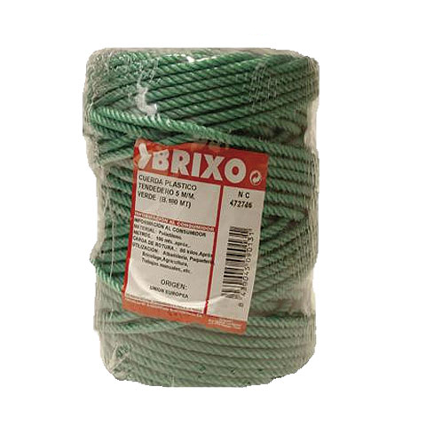 CUERDA PLASTICO VERDE ROLLO 100M