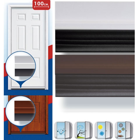 BURLETE PUERTA ADHESIVO PVC-GOMA 100 CM